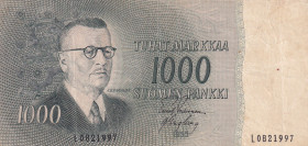 Finland, 1.000 Markkaa, 1955, VF(+), p93
Stained
Estimate: USD 30-60