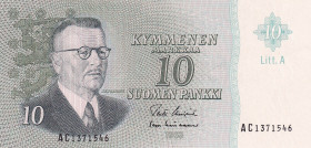 Finland, 10 Markkaa, 1963, UNC, p104a
Light handling
Estimate: USD 25-50