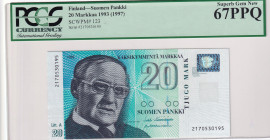 Finland, 20 Markkaa, 1997, UNC, p123
PCGS 67 PPQ
Estimate: USD 25-50