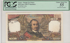 France, 100 Francs, 1964/1979, AUNC, p149s, SPECIMEN
PCGS 55
Estimate: USD 100-200