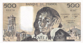 France, 500 Francs, 1981, AUNC, p156e
There are pinholes
Estimate: USD 25-50