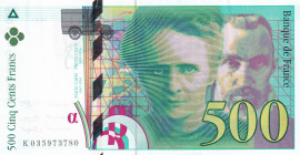 France, 500 Francs, 1994, UNC(-), p160a
Estimate: USD 40-80