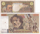 France, 5-100 Francs, 1969/1980, VF, p146; p154, (Total 2 banknotes)
There are pinholes and spots.
Estimate: USD 15-30