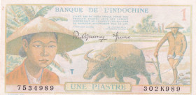 French Indo-China, 1 Piastre, 1944, AUNC, p74a
Slightly stained
Estimate: USD 100-200