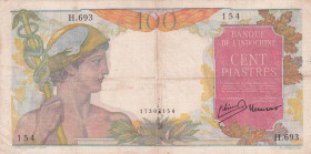 French Indo-China, 100 Piastres, 1947/1954, VF, p82a
Stained
Estimate: USD 30-60