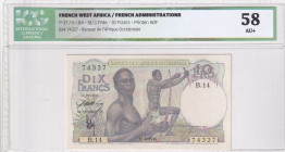 French West Africa, 10 Francs, 1946, AUNC(+), p37
ICG 58
Estimate: USD 75-150