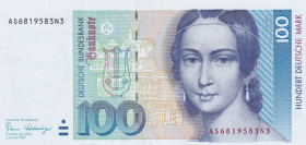 Germany - Federal Republic, 100 Deutsche Mark, 1989, AUNC(+), p41a
Estimate: USD 50-100