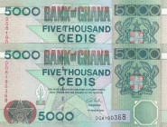 Ghana, 5.000 Cedis, 2003, UNC, p34i, (Total 2 consecutive banknotes)
Estimate: USD 20-40