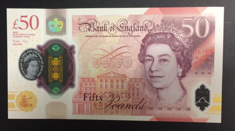 Great Britain, 50 Pounds, 2020, UNC, pNew
Polymer plastics banknote
Estimate: ...