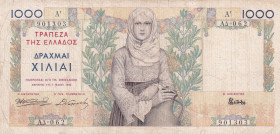 Greece, 1.000 Drachmai, 1935, VF, p106
Stained
Estimate: USD 20-40