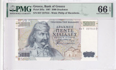 Greece, 5.000 Drachmaes, 1997, UNC, p205a
PMG 66 EPQ
Estimate: USD 100-200