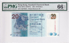 Hong Kong, 20 Dollars, 2014, UNC, p297d
PMG 66 EPQ
Estimate: USD 25-50
