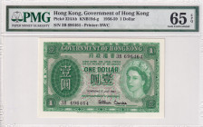 Hong Kong, 1 Dollar, 1956/1959, UNC, p324Ab
PMG 65 EPQ
Estimate: USD 75-150