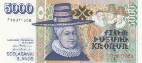 Iceland, 5.000 Kronur, 2001, UNC, p60
Estimate: USD 50-100