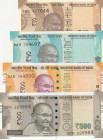 India, 10-50-200-500 Rupees, 2017, UNC, p109a; p111a; p113a; p114f, (Total 4 banknotes)
Estimate: USD 25-50