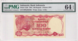 Indonesia, 100 Rupiah, 1984, UNC, p122b
PMG 64 EPQ
Estimate: USD 25-50