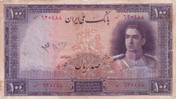 Iran, 100 Rials, 1944, FINE, p44
repaired
Estimate: USD 30-60