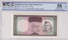 Iran, 20 Rials, 1969, AUNC, p84
PCGS 58 OPQ
Estimate: USD 30-60