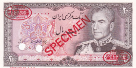 Iran, 20 Rials, 1979, UNC, p100s, SPECIMEN
Bank Markazi Iran
Estimate: USD 250-500