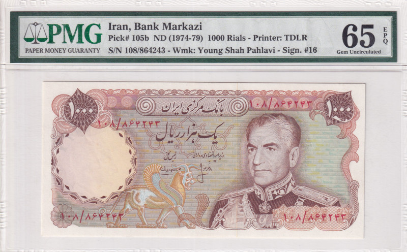 Iran, 1.000 Rials, 1974/1979, UNC, p105b
PMG 65 EPQ
Estimate: USD 50-100
