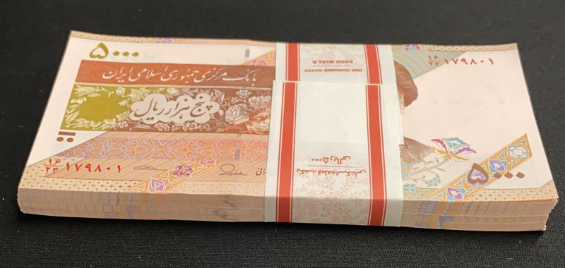 Iran, 5.000 Rials, 2013, UNC, p152, BUNDLE
(Total 100 consecutive banknotes)
E...