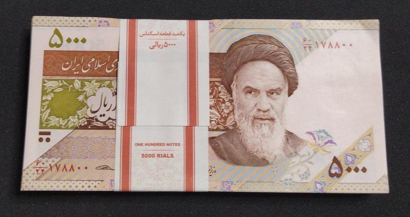 Iran, 5.000 Rials, 2013, UNC, p152, BUNDLE
(Total 100 consecutive banknotes)
E...