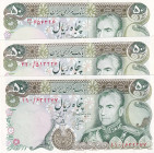 Iran, 50 Rials, 1974/1979, UNC, p101b; p101c; p101e, (Total 3 banknotes)
Estimate: USD 20-40