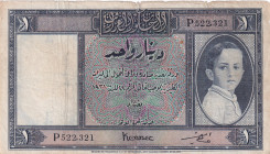 Iraq, 1 Dinar, 1942, FINE, p18
There are cracks, rips and stains
Estimate: USD 500-1000