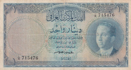 Iraq, 1 Dinar, 1959, VF, p48
There are stains and openings.
Estimate: USD 400-800