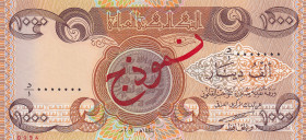 Iraq, 1.000 Dinars, 2003, UNC, p93as, SPECIMEN
Estimate: USD 100-200