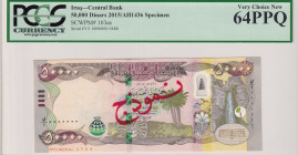 Iraq, 50.000 Dinara, 2015, UNC, p103as, SPECIMEN
PCGS 64 PPQ, Central Bank
Estimate: USD 1000-2000