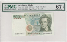 Italy, 5.000 Lire, 1985, UNC, p111b
PMG 67 EPQ, High condition 
Estimate: USD 25-50