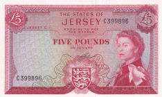 Jersey, 5 Pounds, 1963, UNC, p9b
Queen Elizabeth II. Potrait
Estimate: USD 300-600