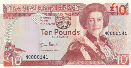 Jersey, 10 Pounds, 2000, UNC, p28a
Queen Elizabeth II. Potrait
Estimate: USD 35-70
