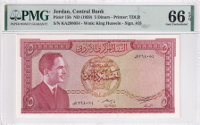 Jordan, 5 Dinars, 1959, UNC, p15b
PMG 66 EPQ
Estimate: USD 125-250