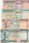 Jordan, 1/2(2)-1(2) Dinar, 1975/1997, UNC, p28; p29; p17; p18, (Total 4 banknotes)
Estimate: USD 20-40
