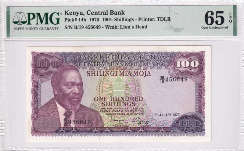 Kenya, 100 Shillings, 1975, UNC, p14b
PMG 65 EPQ, Central Bank
Estimate: USD 1...