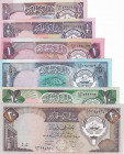 Kuwait, 1/4-1/2-1-5-10-20 Dinars, 1980/1991, UNC, (Total 6 banknotes)
was working in Iraq during the Invasion in 1990
Estimate: USD 100-200