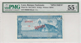 Lao, 10 Kip, 1957, AUNC, p3s, SPECIMEN
PMG 55 NET
Estimate: USD 50-100