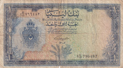 Libya, 1 Pound, 1963, VF(-), p25
There are cracks, rips and stains
Estimate: USD 30-60