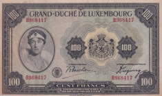Luxembourg, 100 Francs, 1934, UNC(-), p39a
Stained
Estimate: USD 200-400