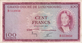 Luxembourg, 100 Francs, 1963, VF, p52a
There is one pinhole
Estimate: USD 50-100