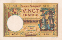 Madagascar, 20 Francs, 1937/1947, AUNC, p37
Estimate: USD 50-100