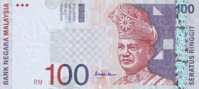Malaysia, 100 Ringgit, 1998/2001, XF, p44c
Estimate: USD 15-30
