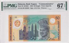 Malaysia, 50 Ringgit, 1998, UNC, p45
PMG 67 EPQ, High Condition, Commemorative
Estimate: USD 75-150