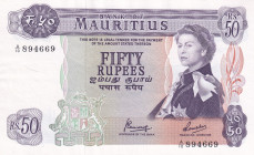 Mauritius, 50 Rupees, 1967, UNC(-), p33c
Queen Elizabeth II. Potrait
Estimate: USD 150-300