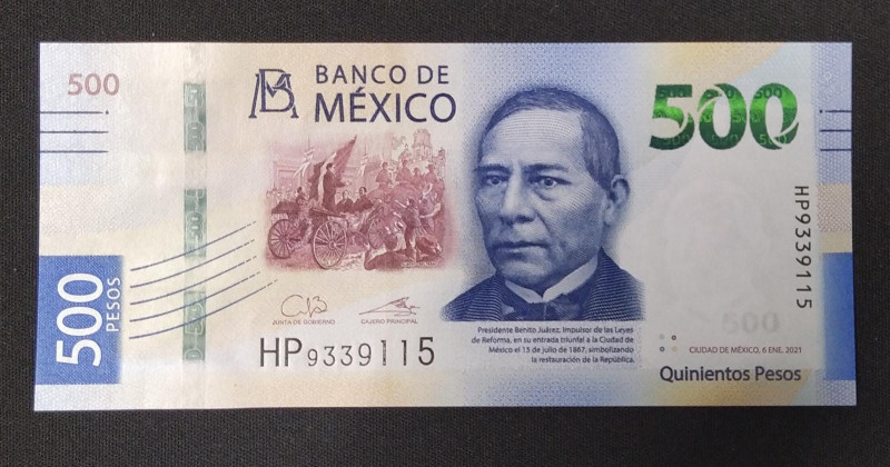 Mexico, 500 Pesos, 2021, UNC, pNew
Estimate: USD 40-80