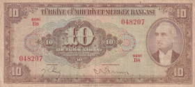 Turkey, 10 Lira, 1948, VF, p148, 4.Emission
Pressed
Estimate: USD 100-200