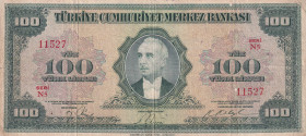 Turkey, 100 Lira, 1947, VF, p149, 4.Emission
Estimate: USD 200-400