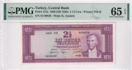 Turkey, 2 1/2 Lira, 1952, UNC, p151a, 5.Emission
PMG 65 EPQ, From Same Pack
Estimate: USD 1.000-2.000